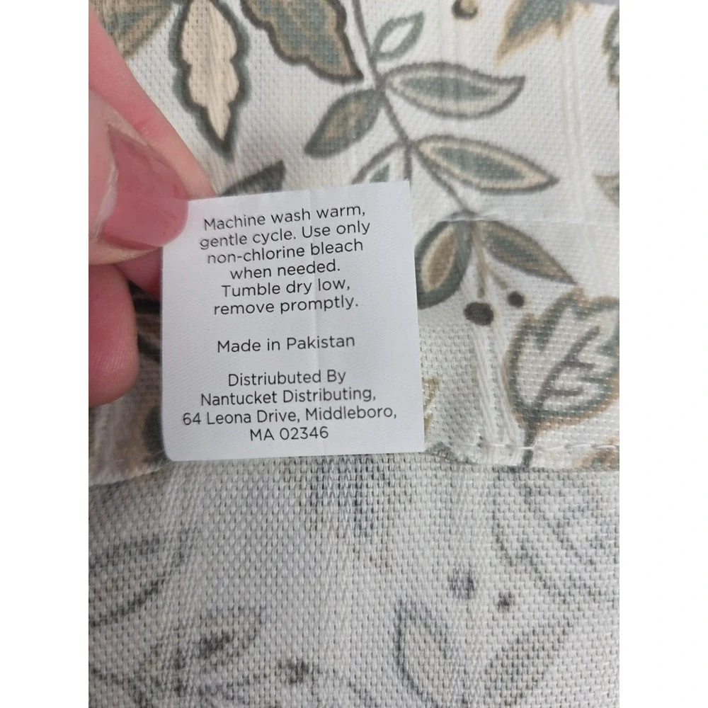 Waverly Valance Cottage Green Leaf Rod Pocket Curtain 15x52 Earth Nature Country